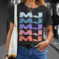 Modern Repeated Text Mj Tシャツ 彼女への贈り物