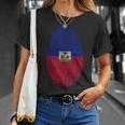 Haiti Flag Fingerprint Haitian For Haitians Tシャツ 彼女への贈り物