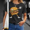 Hamburger チーズバーガー Burger Fast Food Cheeseburger Dabbing Tシャツ 彼女への贈り物