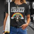 I Hate Everyone Equally 反社会的猫 内向的 Tシャツ 彼女への贈り物