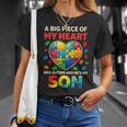 My Heart Has Autism Proud Autism Parent Dad Mom Autism Son T-Shirt Gifts for Her
