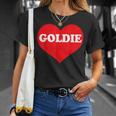 I Heart Goldie I Love Goldie カスタマイズ可 Tシャツ 彼女への贈り物