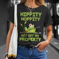 Hippity Hoppity Get Off My Property 面白いカエルミームギフト Tシャツ 彼女への贈り物
