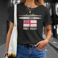 Hms Hood イギリス戦艦図 海軍旗 Tシャツ 彼女への贈り物