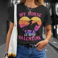 My Horse Is My Valentine Cowgirl Western Animal Lover T-Shirt Gifts for Her