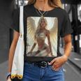 Hot Girl On 男性用 セクシーな天使の座り グランジ 長袖tシャツ Tシャツ 彼女への贈り物