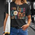 I'm Luna Doing Luna Things Groovy Retro Luna Tシャツ 彼女への贈り物
