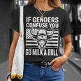If Genders Confuse You Go Milk A Bull Usa 国旗 アメリカ 長袖tシャツ Tシャツ 彼女への贈り物