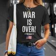 If You Want It War Is Over 反戦アメリカ国旗抗議 Tシャツ 彼女への贈り物