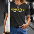 In Komatsu We Trust Dozer ブルドーザー キルドーザー トリビュート Tシャツ 彼女への贈り物