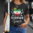 Iranian Queen Iran Flag Proud Iranian Woman T-Shirt Gifts for Her
