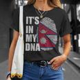 It's In My Dna ネパール ネパール国旗 指紋 Tシャツ 彼女への贈り物