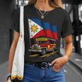 Jeepney フィリピン国旗 誇り高きフィリピンのお土産 Tシャツ 彼女への贈り物