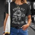Kinda Fit Sorta Fat Gym Bear Weightlifting Workout T-Shirt Gifts for Her
