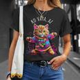 Koaya アリゾナ 踊る猫 カラフル かわいい キティ デザイン 長袖tシャツ Tシャツ 彼女への贈り物
