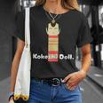Kokeshi Doll こけし 人形 昭和 大正 レトロ お土産 グッズ Tシャツ 彼女への贈り物