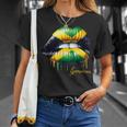 Lips Jamaican Flag Jamaica Love Travelacation Tシャツ 彼女への贈り物