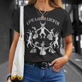 Live Laugh Lucifer ホラー サタン 悪魔 悪魔 悪魔 ヤギ Tシャツ 彼女への贈り物