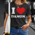 I Love Damon I Heart Damon 面白い名前 Damon Tシャツ 彼女への贈り物