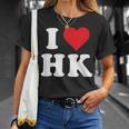 I Love Hk Initials I Heart HK First Last Name H K Tシャツ 彼女への贈り物