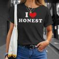 I Love Honest 私は愛する Honest Tシャツ 彼女への贈り物