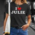 I Love Julie 私は愛する Julie Tシャツ 彼女への贈り物