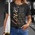 Love The Lord With All Your Heart 聖書の言葉 Tシャツ 彼女への贈り物