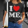 I Love Me シャツ Y2k ジョーク I Heart Me Love Myself Maine Tシャツ 彼女への贈り物