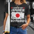 I Love My Hot Japanese Boyfriend Couple Japan Flag Tシャツ 彼女への贈り物
