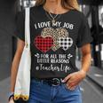 I Love My Job For All The Little Reasons バレンタインハート Tシャツ 彼女への贈り物