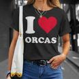 I Love Orcas Tシャツ 彼女への贈り物