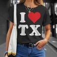 I Love Tx Initials I Heart TX First Last NameX Tシャツ 彼女への贈り物