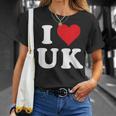 I Love Uk Initials I Heart UK First Last Name U K Tシャツ 彼女への贈り物