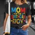 Mom Of The Birthday Boy Birthday Building Block T-Shirt Gifts for Her