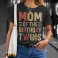 Mom Of The Birthday Twins Family Matching Bday Party T-Shirt Gifts for Her