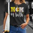 Mom Of Both Baseball Softball T-Shirt Gifts for Her