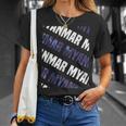 Myanmarカモ柄パープルカモフラージュ Tシャツ 彼女への贈り物