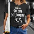 Niveau 38 Ans Débloqué Gamer T-Shirt Cadeaux pour elle