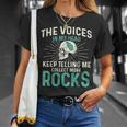 Theoices In My Head ロックコレクター ジオードハンター 地質学 Tシャツ 彼女への贈り物