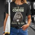 Pallas Catコーヒー愛好家のための朝の不満 マヌルネコ 長袖tシャツ Tシャツ 彼女への贈り物