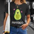 Papacado Avocado Baffi Avocado Papa Festa Del Papà Maglietta Regalos para ella