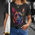 Pastor Belga Malinois Colorido Maligator Camiseta unisex Regalos para ella