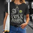 Pickleball Player 猫オーナーピックルボール キティ好きの服 Tシャツ 彼女への贈り物