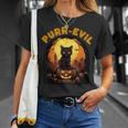 Purr-Evil お化け猫 ハロウィン Tシャツ 彼女への贈り物