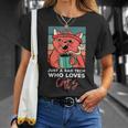 Rad Techは猫、放射線ヴィンテージ猫おもしろさんを愛しています Tシャツ 彼女への贈り物
