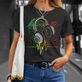 Rasta レゲエ ミュージックヘッドフォン ビンテージ Tシャツ 彼女への贈り物