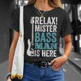 Relax Mister Bass Man Is Here ベースギター 楽器 ベーシスト Tシャツ 彼女への贈り物