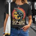 Scp-682 破壊しづらい爬虫類モンスターcpファンデーション Tシャツ 彼女への贈り物