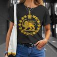 Shir O Khorshid Iran Pahlavi ライオンと太陽 Tシャツ 彼女への贈り物