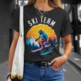 Ski Team スキーチーム スキーヤー スクール スキー旅行 スキーチーム クルー スキー Tシャツ 彼女への贈り物